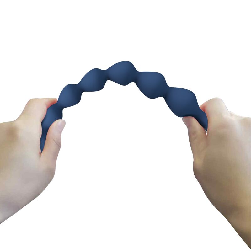 Mr Play - Bolas Anales Y Plug Anal Silicona Azul 26,7 Cm