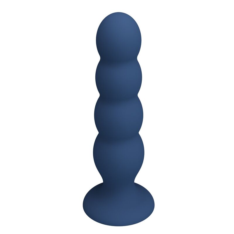 Mr Play - Plug Anal Con 4 Bolas Metálicas Y Ventosa Azul