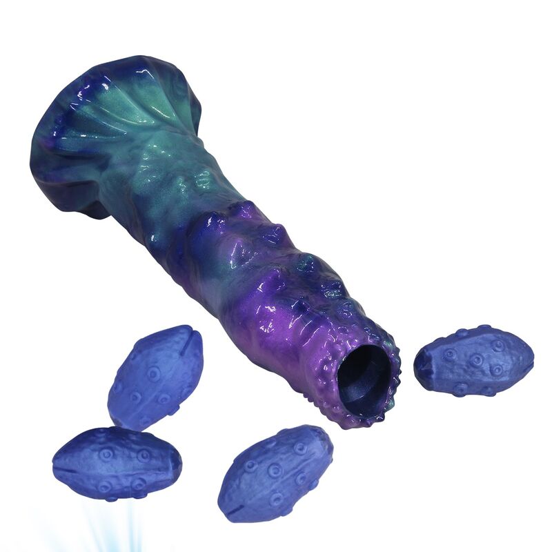 Power Monsters - Duskwalker Sentinel Dildo Hinchable Fantasía Tricolor 23 Cm Ø 5 Cm