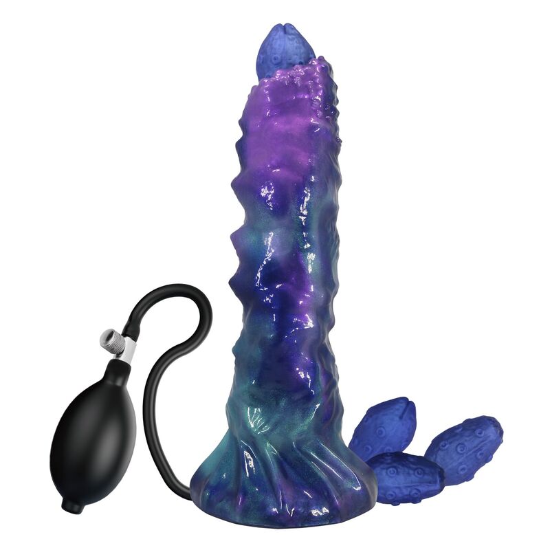 Power Monsters - Duskwalker Sentinel Dildo Hinchable Fantasía Tricolor 23 Cm Ø 5 Cm