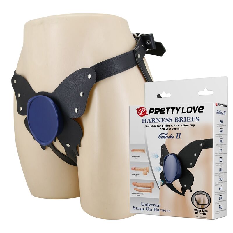 Pretty Love - Arnés Universal Tipo Braga Para Strap-on Negro Y Azul
