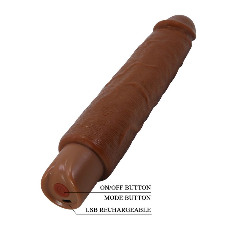 Pretty Love - Gavin Vibrador Realístico 25 Cm Ø 5 Cm Color Marrón