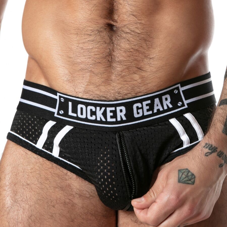 Locker Gear - Sport Mesh Jock Brief Negro Xl