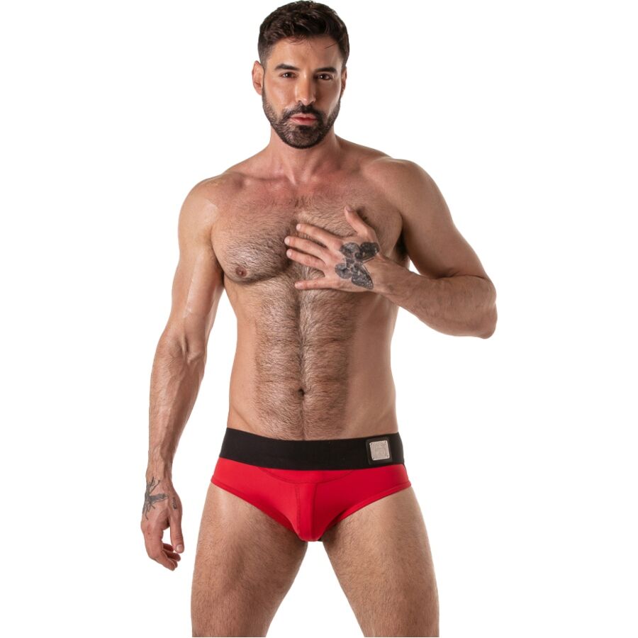 Locker Gear - Wide Waistband Jock Brief Rojo M