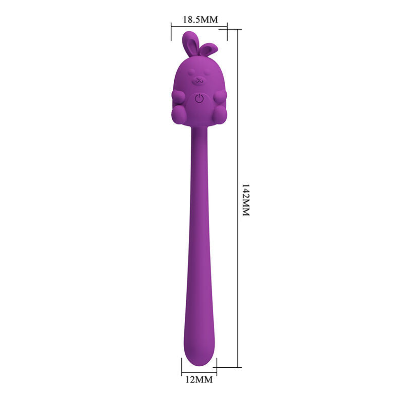Pretty Love - Vibrador Flexible Cute Bunny Flirting Stick Recargable Usb Morado