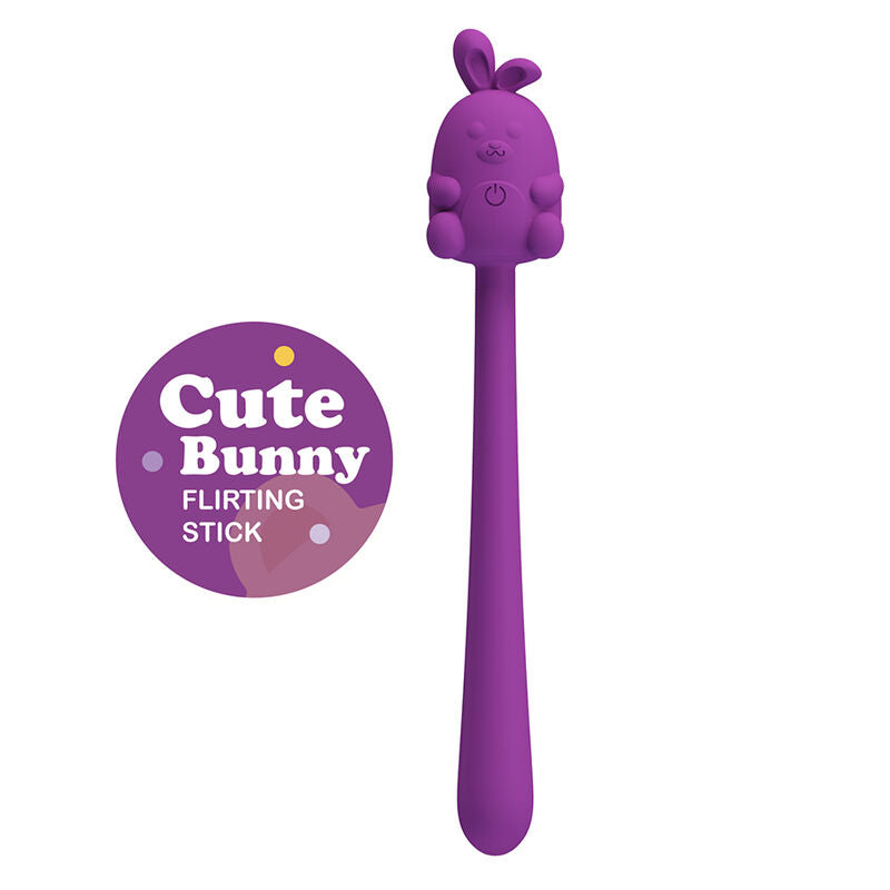 Pretty Love - Vibrador Flexible Cute Bunny Flirting Stick Recargable Usb Morado