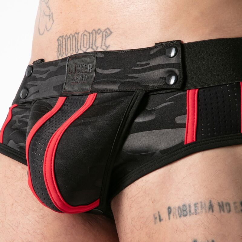 Locker Gear - Full Military Access Jock Brief Rojo L