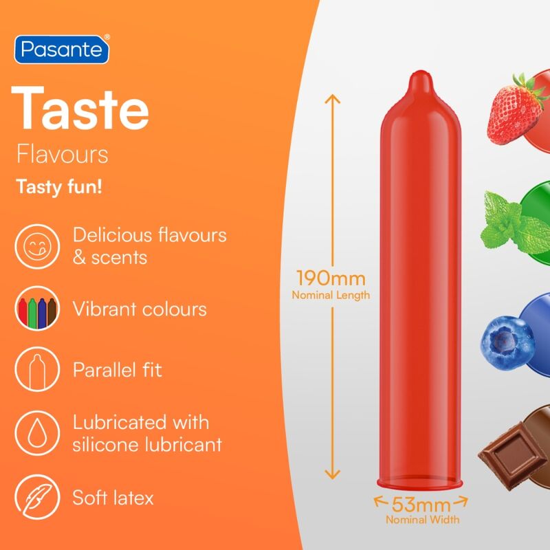 Pasante - Preservativo Sabor Chocolate Bolsa 144 Unidades