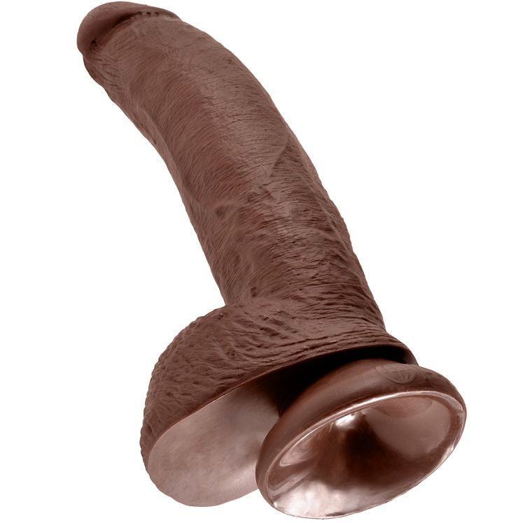 King Cock  9 Pene Realistico Marron 22.9 Cm