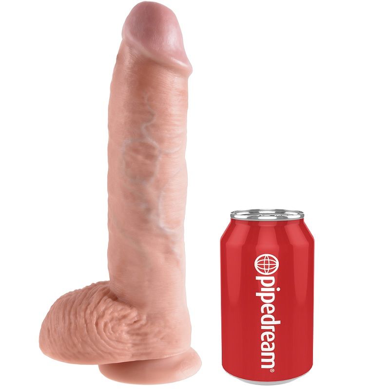 King Cock Pene Con Testículos De 10  - Color Natural