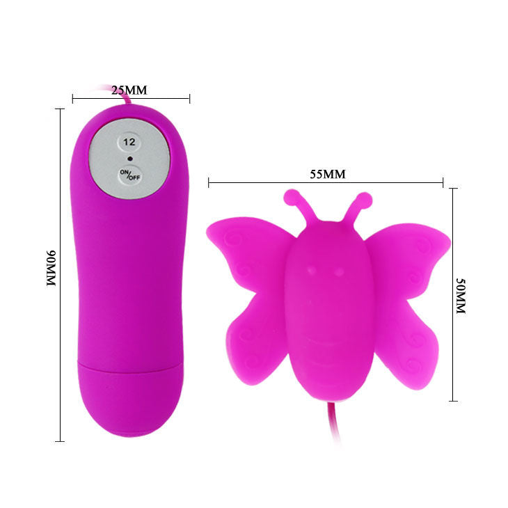 Baile - Estimulador De Clítoris Mariposa Love Eggs 12 Velocidades Lila Control Remoto