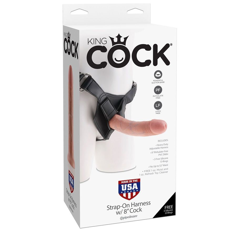 Arnés Ajustable Con Dildo 8 Color Natural