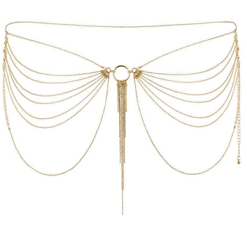 Bijoux Indiscrets - Magnifique Joya De Cadenas Metálicas Para Cintura Dorada