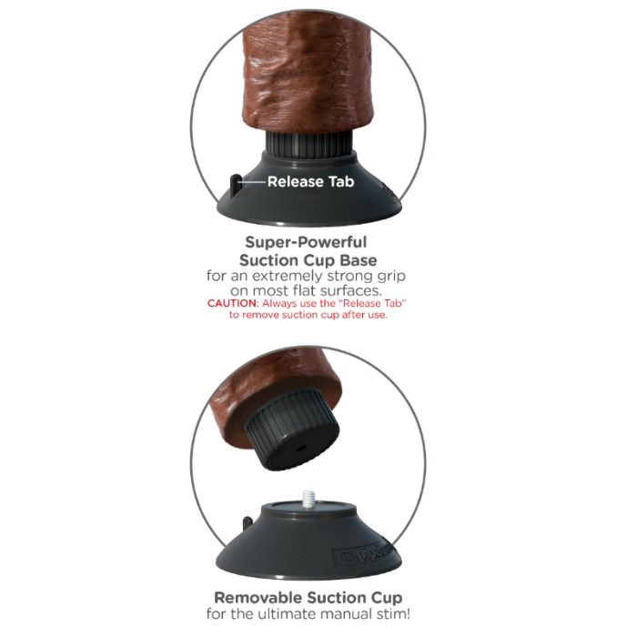 King Cock - Dildo Vibrador Marrón 15.24 Cm