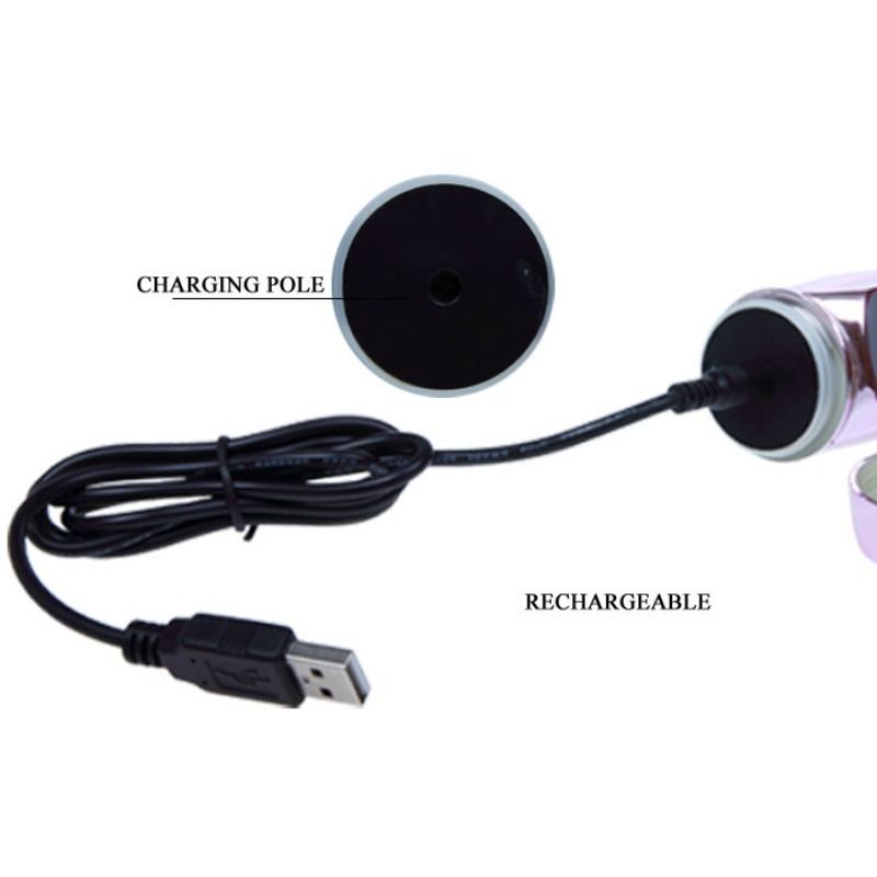 Baile - Vibrador Recargable Con Rotacion Y Estimulador Throbbing Butterf