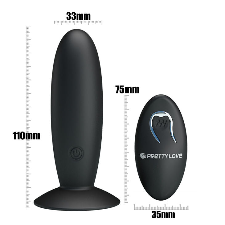 Plug Anal Pretty Love - Bottom -  Recargable Con Vibracion Y Mando