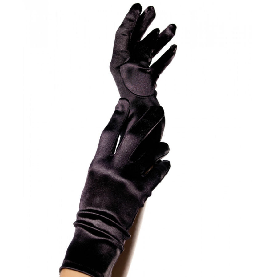 Leg Avenue Guantes Saten Negro