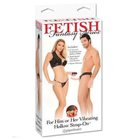 Fetish Fantasy Series - Arnes Hueco Vibrador Para El Y Ella Natural 14cm