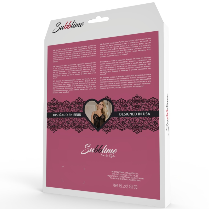 Subblime - Fetish Corset Correas Cruzadas L/Xl