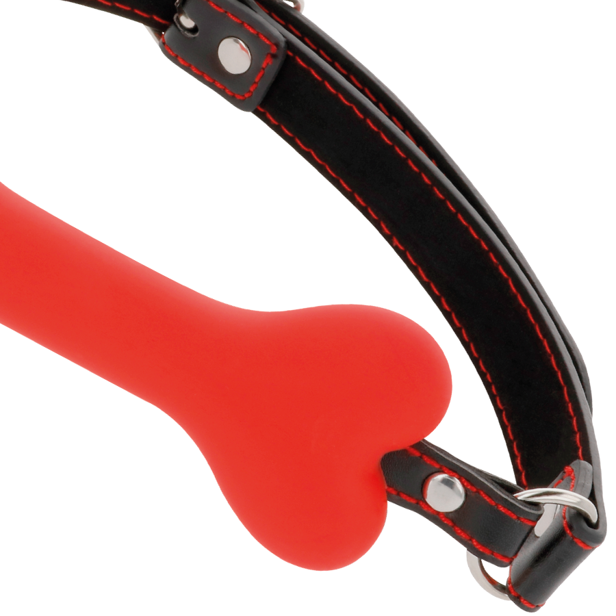 Darkness - Mordaza Silicona  Hueso Rojo