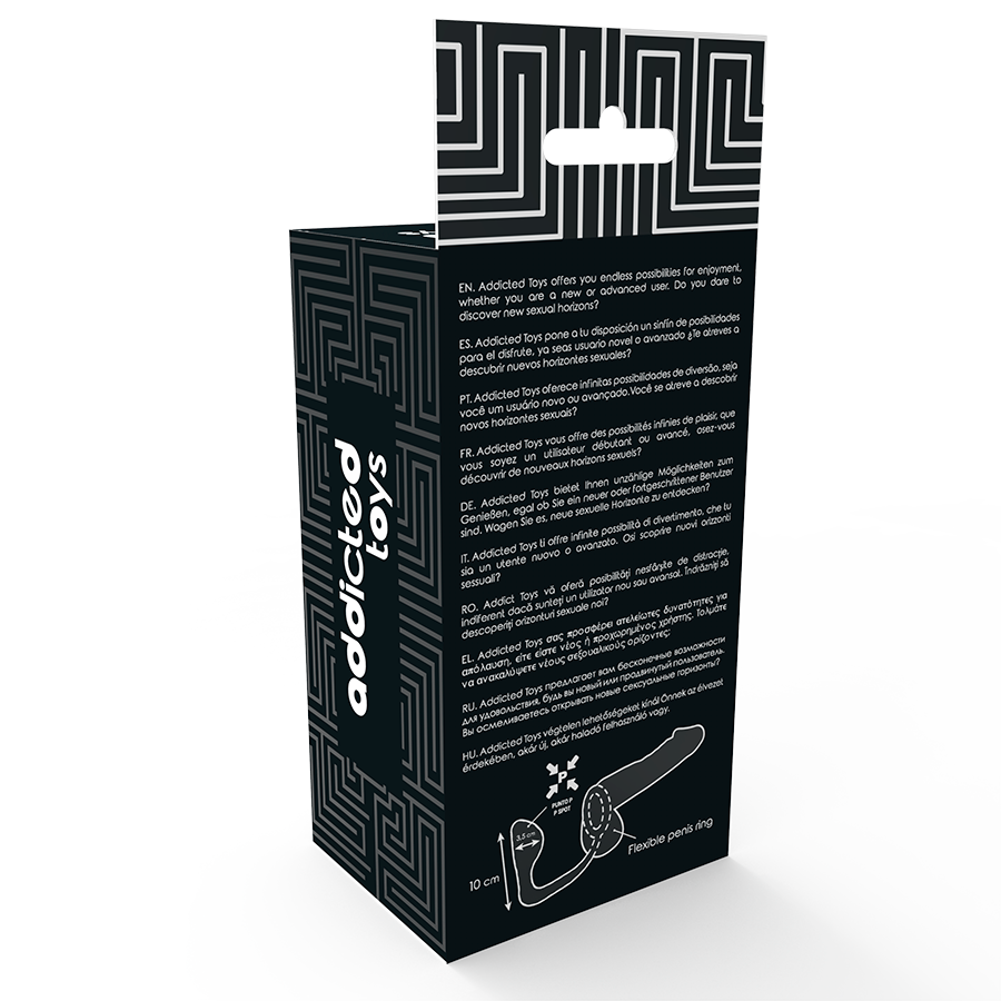 Addicted Toys Plug Anal Con Anillo Pene Negro