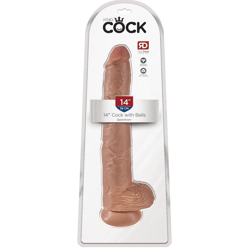 King Cock Pene Realístico Con Testículos 35.6 Cm