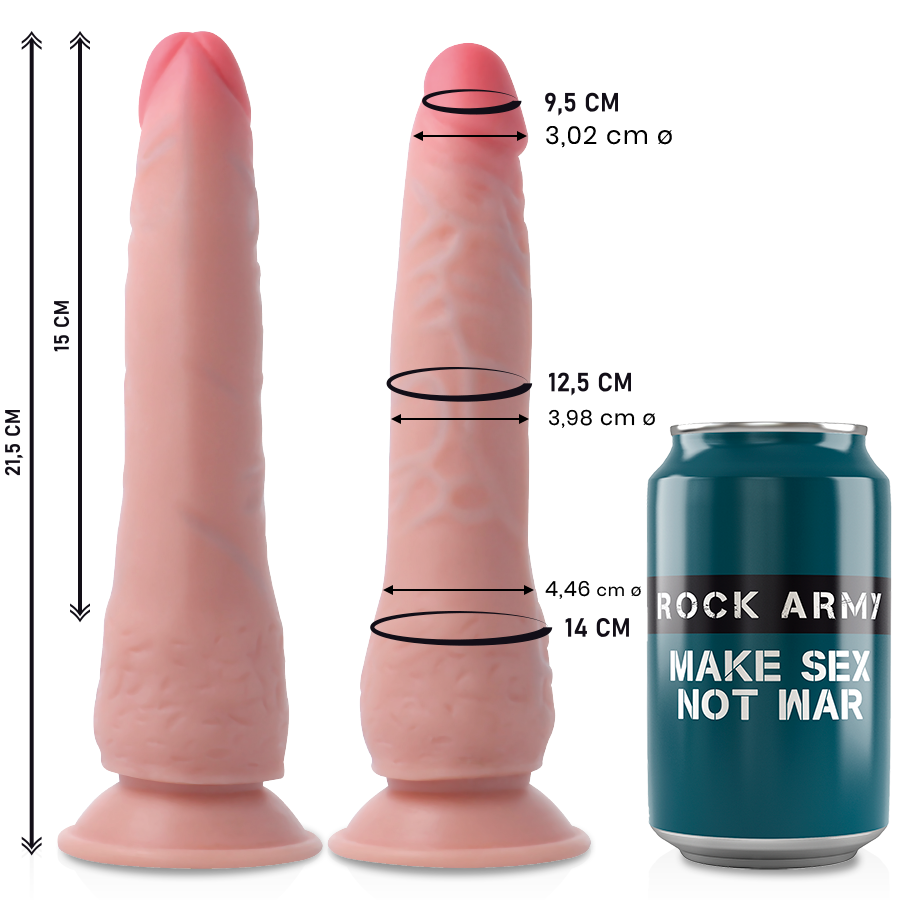 Rockarmy - Dual Density Crusader Dildo Realista 21.5 Cm -O- 4.46 Cm