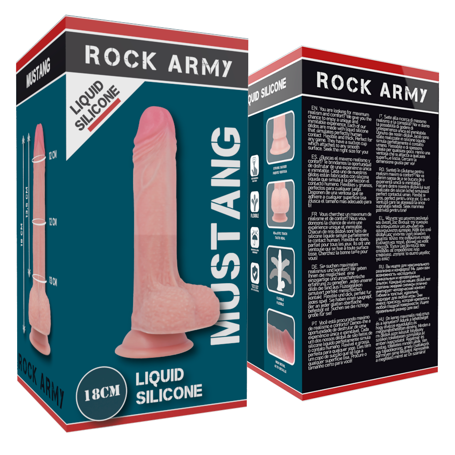 Rockarmy - Liquid Silicone Dildo Premium Mustang 18 Cm -O- 4.14 Cm