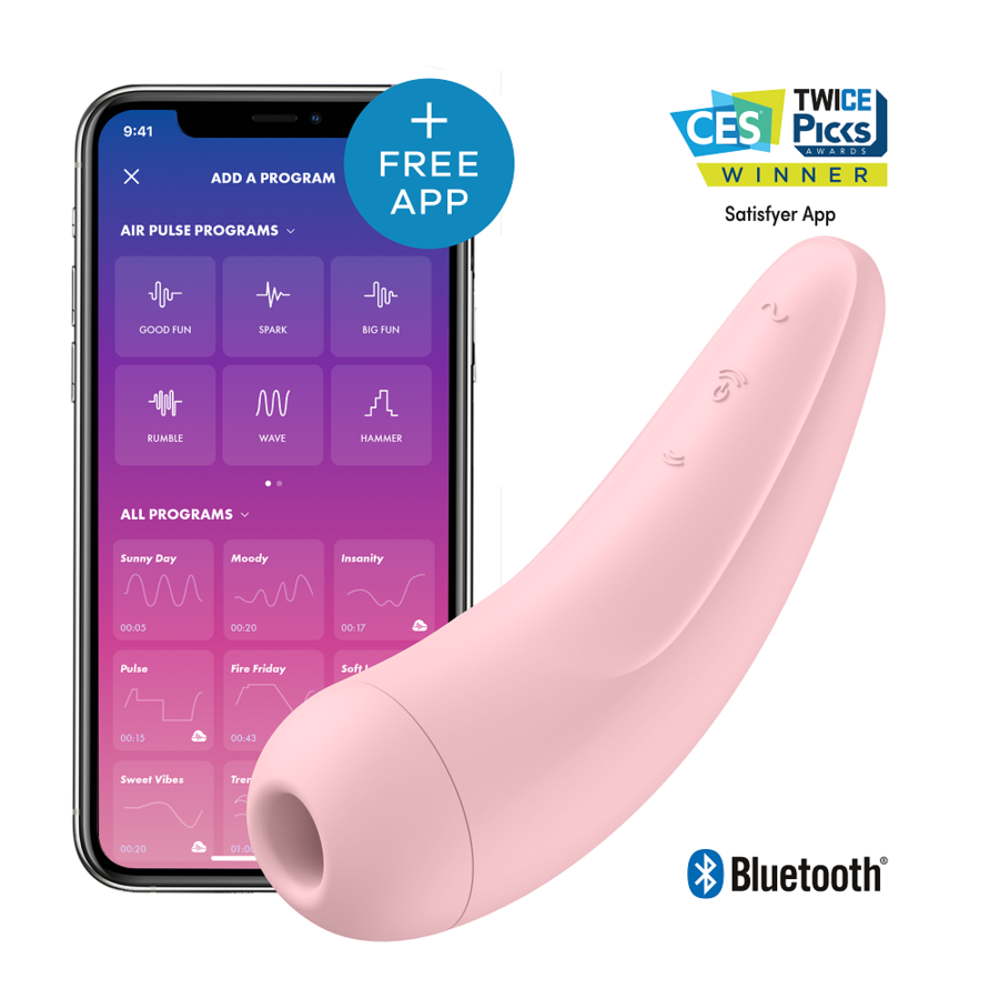 Satisfyer Curvy 2+ Rosa Vibrador De Ondas De Presión Con App Satisfyer Connect
