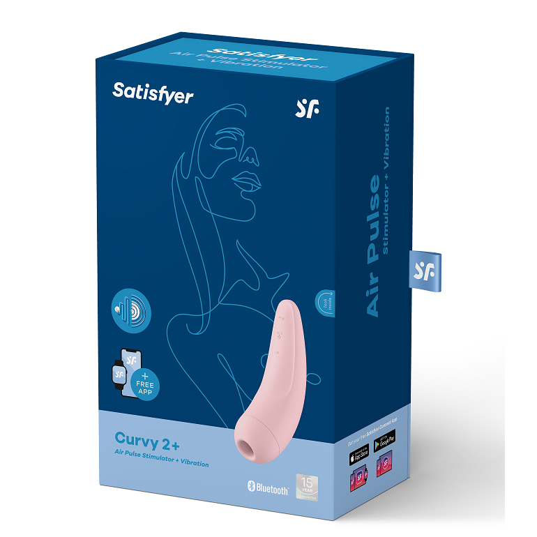 Satisfyer Curvy 2+ Rosa Vibrador De Ondas De Presión Con App Satisfyer Connect