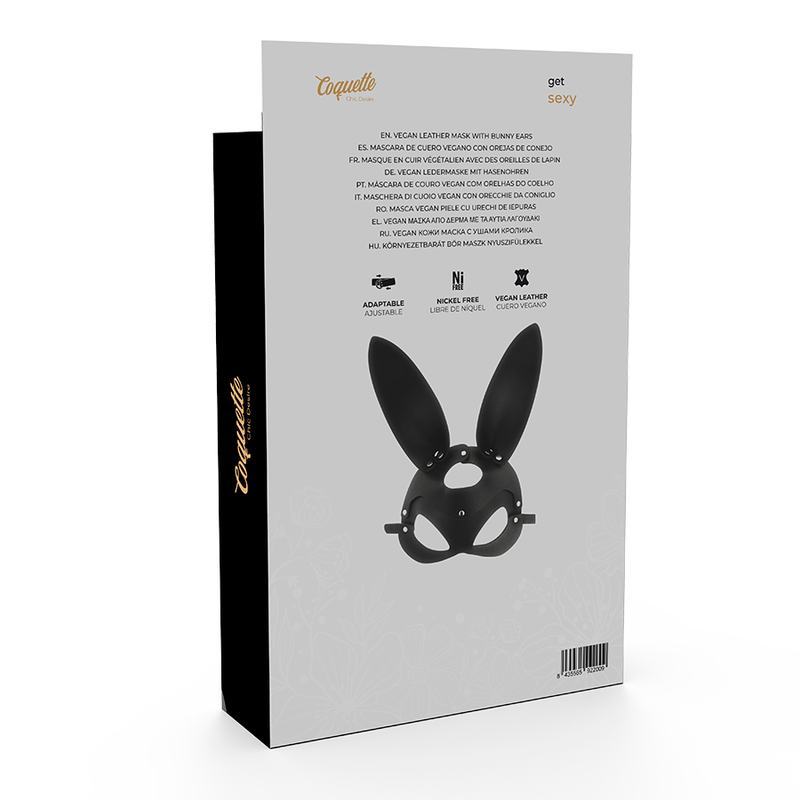 Coquette Chic Desire - Mascara Cuero Vegano Con Orejas De Conejo