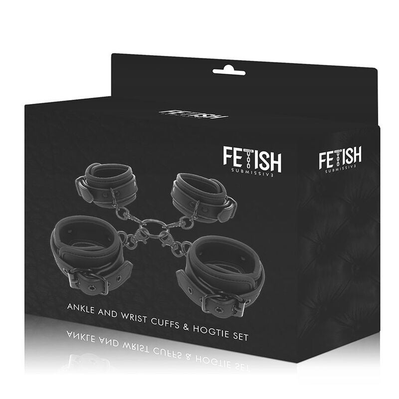 Fetish Submissive - Set Esposas Manos Y Tobillos Con Forro De Nopreno