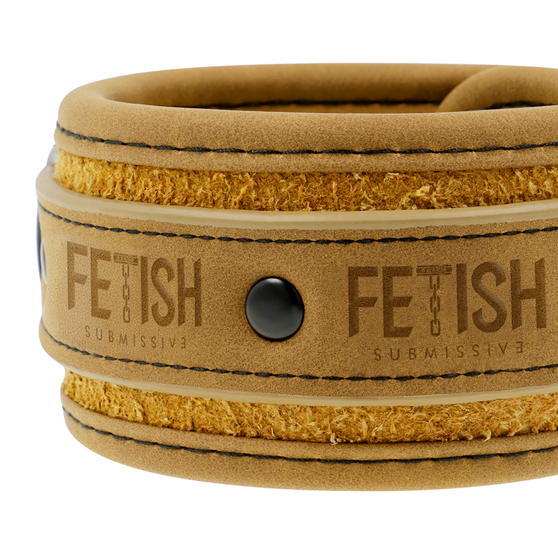 Fetish Submissive Origen - Esposas Tobillos Cuero Vegano Con Forro De Neopreno