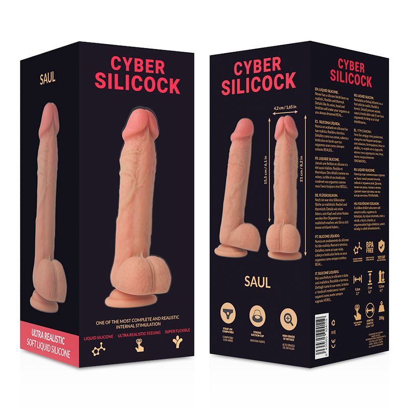 Cyber Silicock - Saul Realistico Silicona Liquida 21 Cm -O- 4.2 Cm