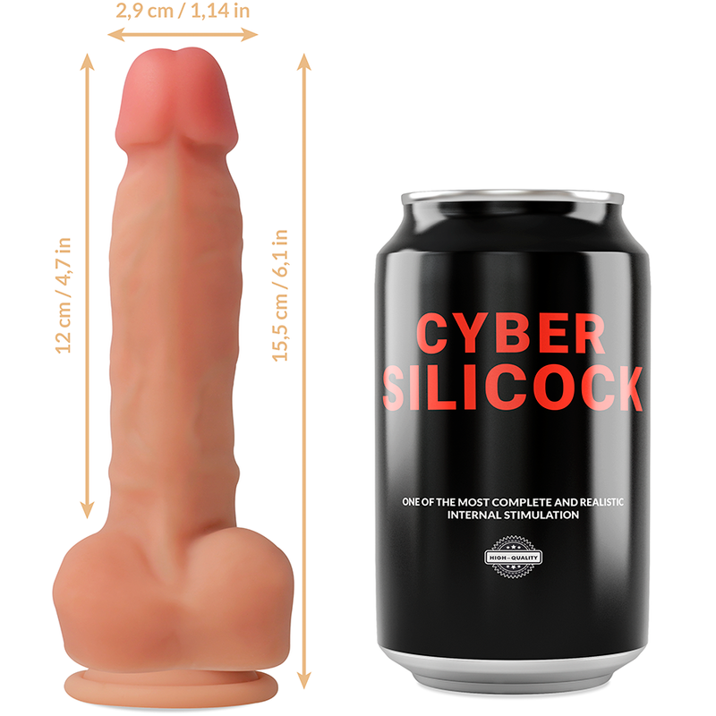 Cyber Silicock - Arnés Silicona Liquida Ansel 15.5 Cm -O- 2.9 Cm