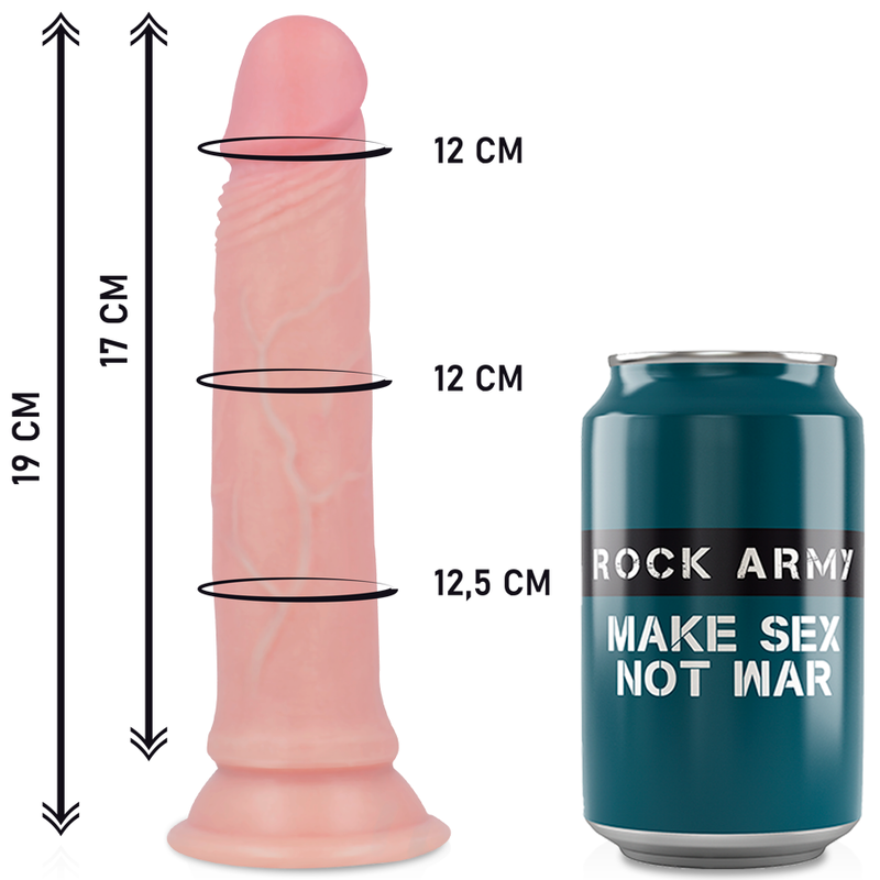 Rockarmy - Harness + Liquid Silicone Dildo Premium Avenger 19 Cm -O- 3.98 Cm