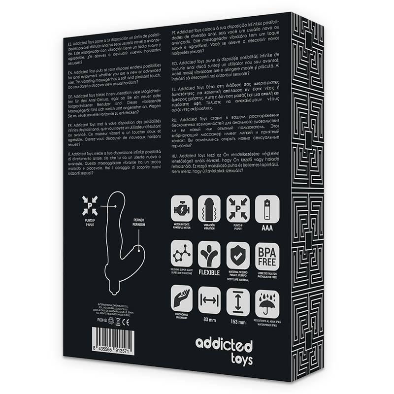 Addicted Toys - Estimulador Anal Prostata Silicona P-Spot Vibe