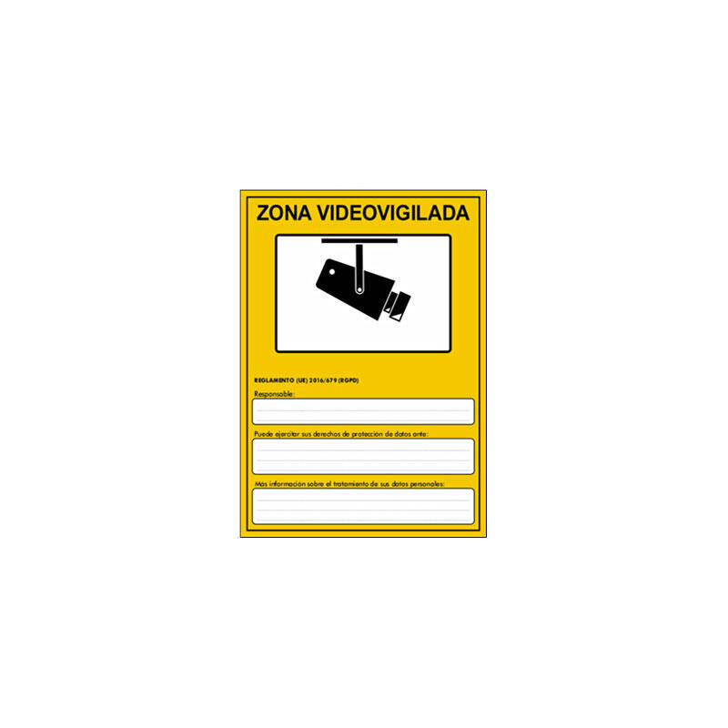 Implaser Ad30-A5 Placa Para Rgpd En Pvc Genérica Esp Tamaño A5