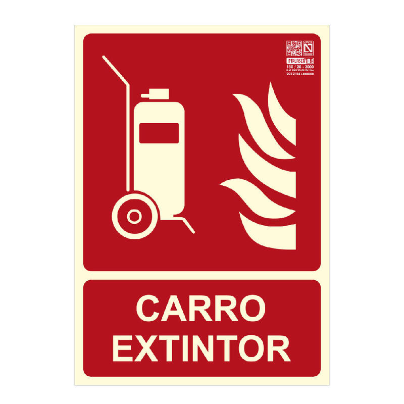 Implaser Ex207n-A4 Señal Carro Extintor 29,7x21cm
