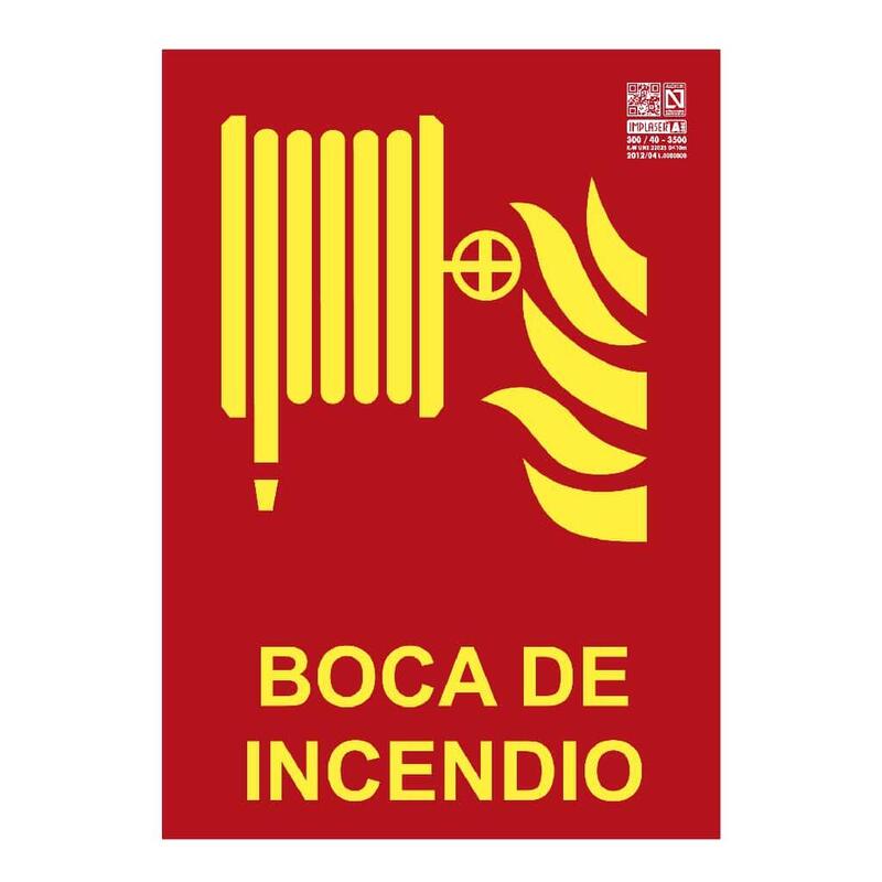 Implaser Ex230l-A4 Señal Boca De Incendio Clase A 29,7x21cm
