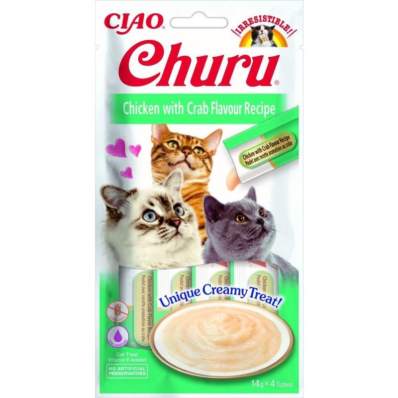 Inaba Churu Chicken With Crab Recipe - Goma Para Gatos - 4x14 G