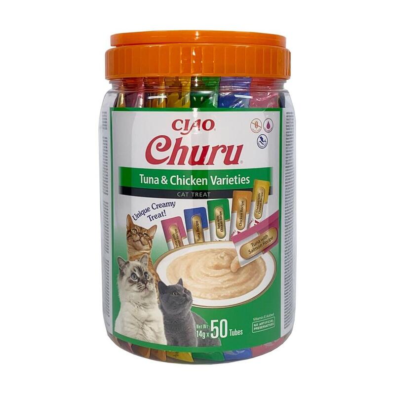 Inaba Churu Varieties Chicken And Tuna - Goma Para Gatos - 50 X 14g