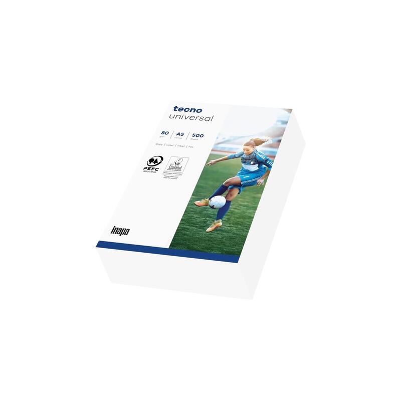 Inapa Tecno Universal 80g 148x210 R, Papel Din A5 (500 Hojas), 80 G/M² 2100011541