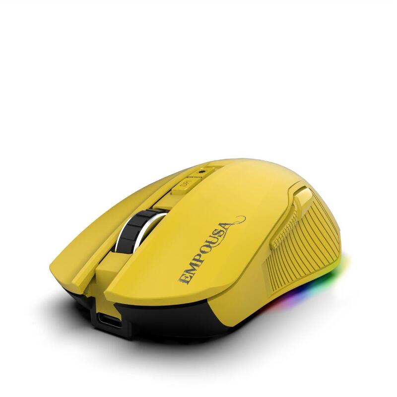 Inca Gaming Raton Rgb 7200dpi 7tamen Usb Bt 1.50m Amarillo