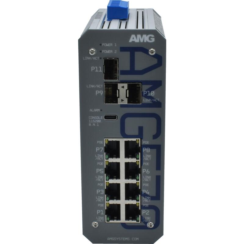 Industrial Managed Switch, 8x  10/100/1000tx (2x 90w, 4x 30w