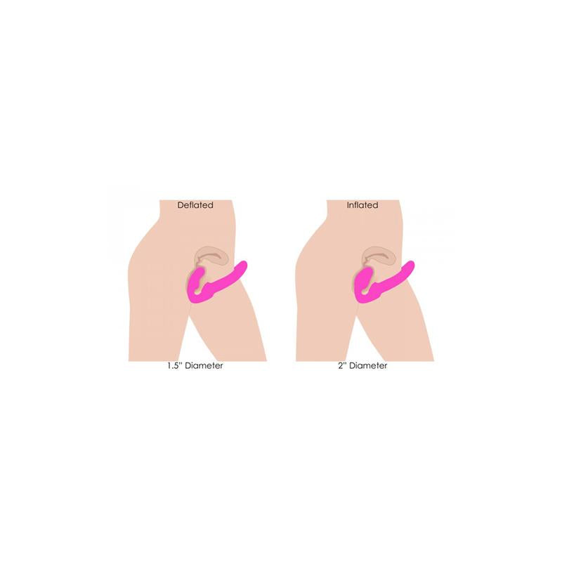 Vibrador Doble Funcioninflatable  Inflable Control Remoto Rosa