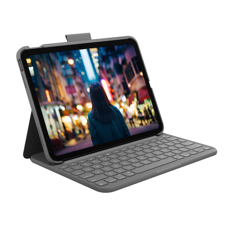 Inglés - Logitech Slim Folio Gris Bluetooth Qwerty Ipad Reino Unido