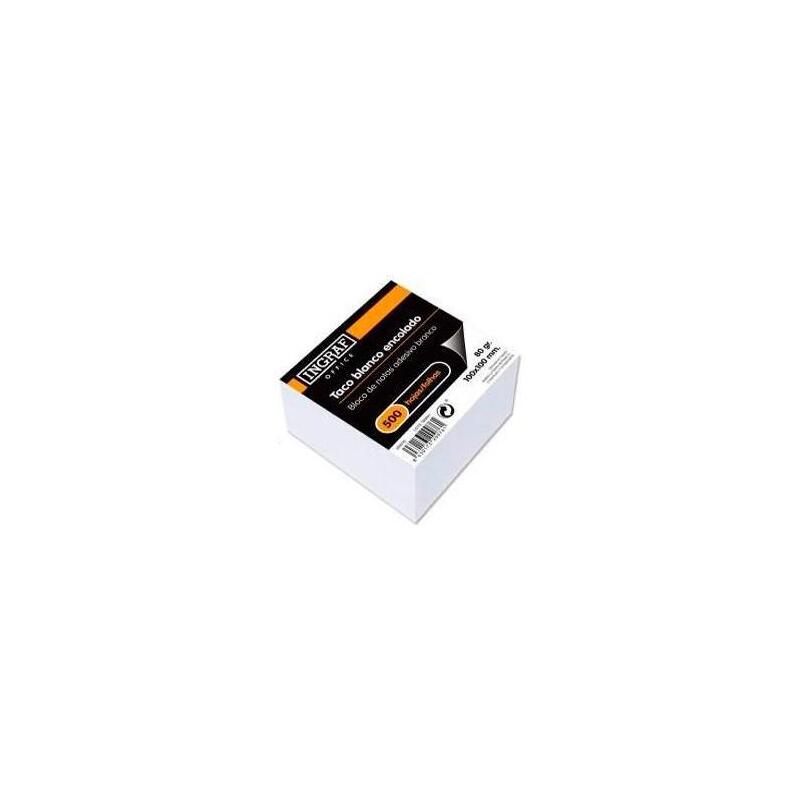 Ingraf Taco Encolado De 500 Notas 100x100mm - No Adhesivas - Color Blanco