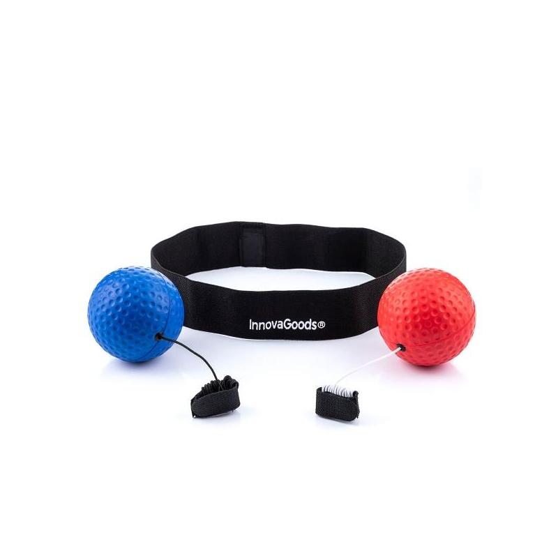 Innovagoods Balxing Set De Pelotas De Entrenamiento De Reflejos - Multifuncion - Incluye 2 Pelotas - Ajustable - Cierre