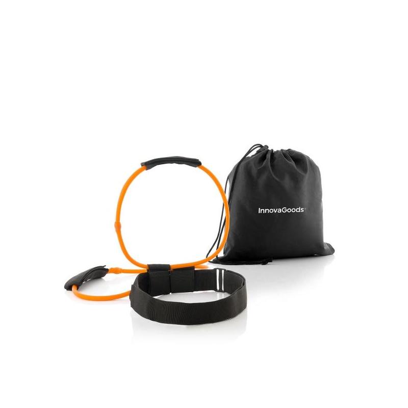 Innovagoods Bootrainer Cinturon Con Bandas Elasticas Para Gluteos - Resistencia De 18kg - Guia De Ejercicios -